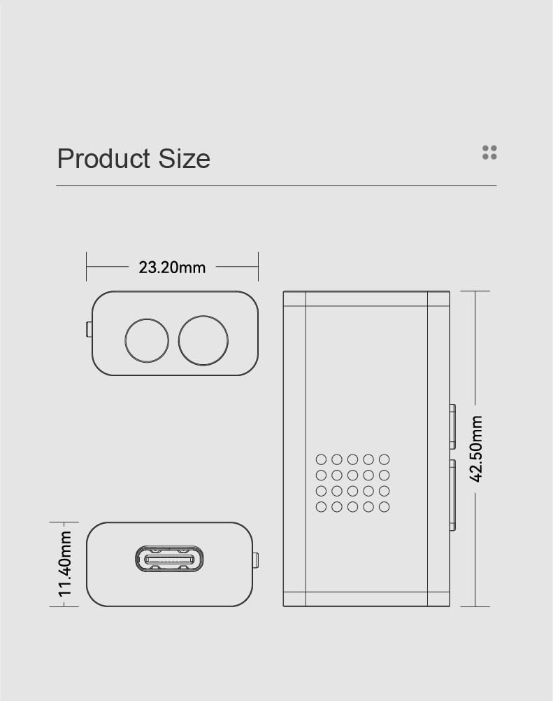 Moondrop Dawn PRO 2 Decoder Headphone Amplifier 3.5/4.4 Phone Out Dual CS43198 32Bit/384KHz DSD256 Portable USB DAC/AMP - Image 3